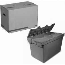 Karton oder Kunststoff-Box mieten