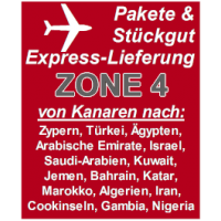 Expresslieferung von Gran Canaria nach Länder der "Zone 4"
